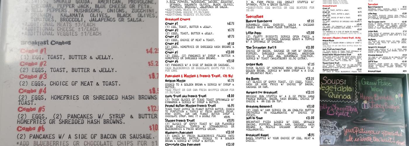 Breaking Bread Co. Menu