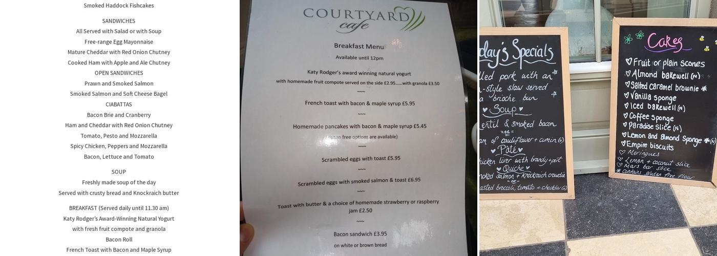 Courtyard Cafe Menu