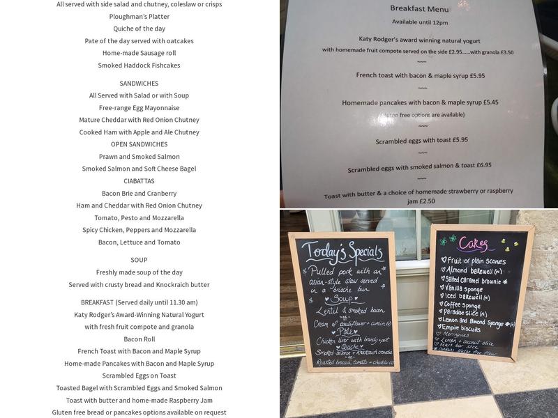 Courtyard Cafe Menu