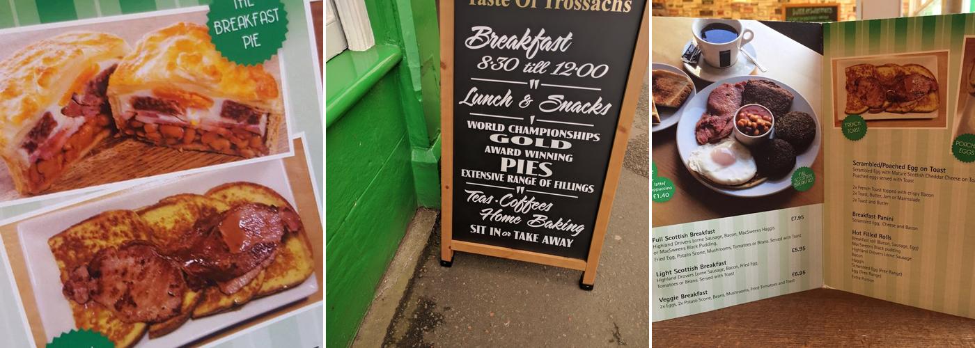 Susi's Taste of The Trossachs Ltd Menu