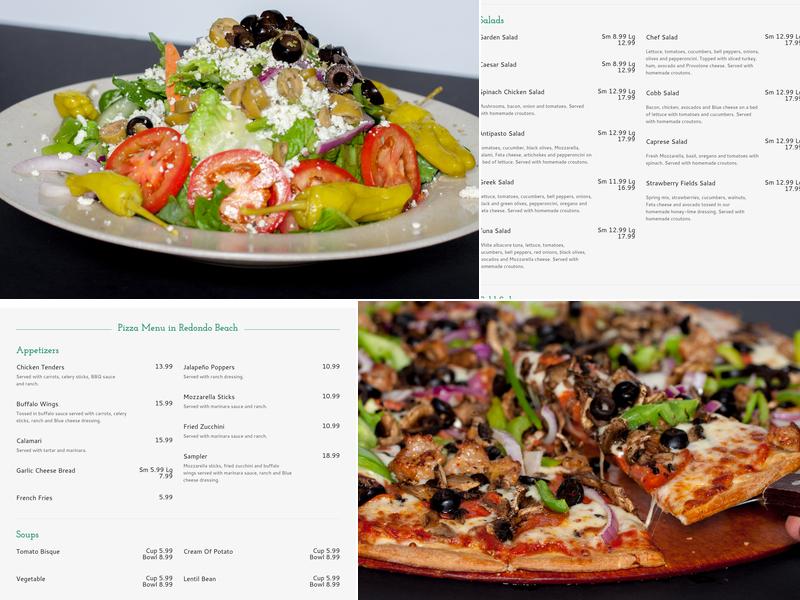 Riviera Village Pizza Menu