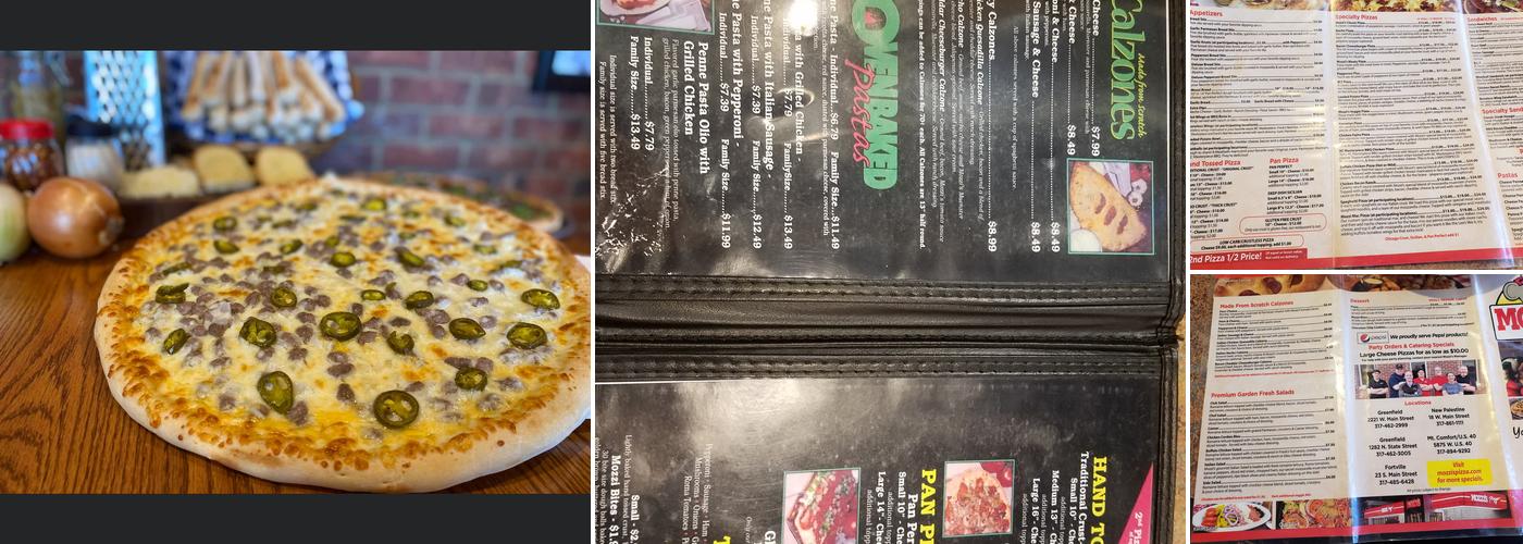 Mozzi's Pizza Menu