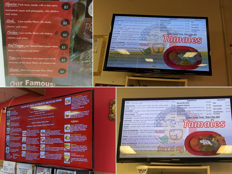 Tacos My Fren Menu
