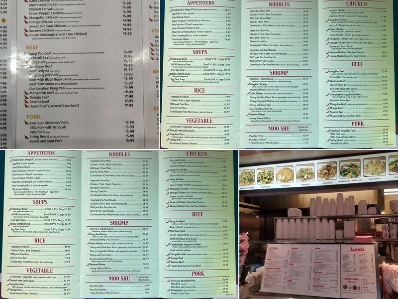 China Coast Menu
