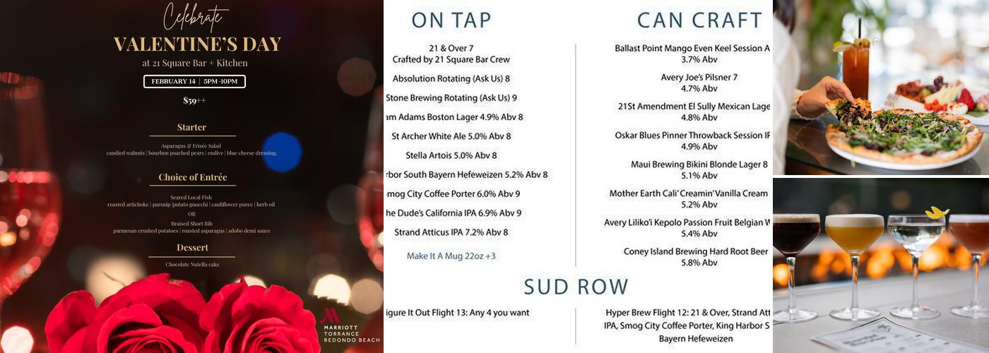 21 Square Bar and Kitchen Menu