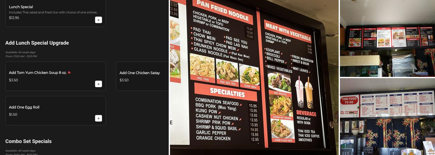 Thai Food To Go Menu