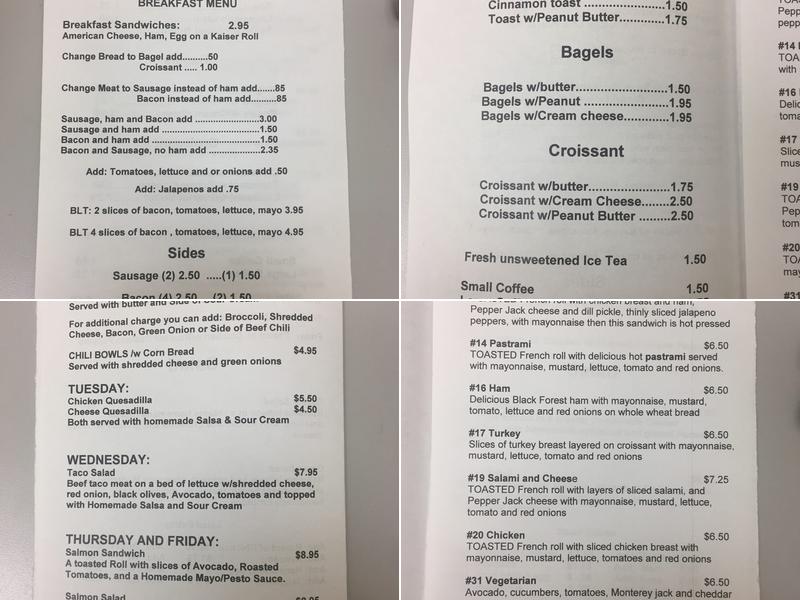 Cafe De Lagniappe Menu