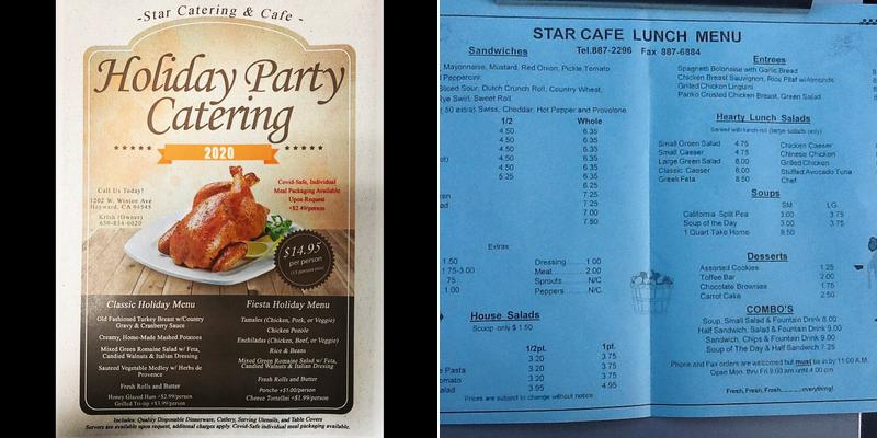 Star Catering & Cafe Menu