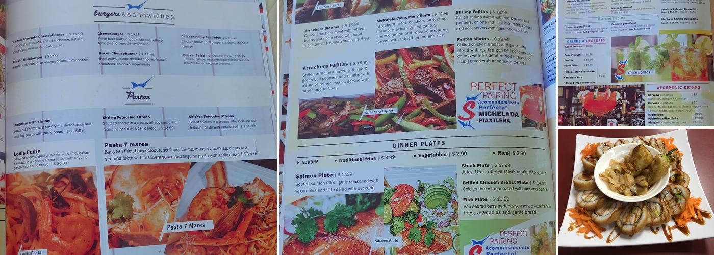 Sinaloa Searoll Menu