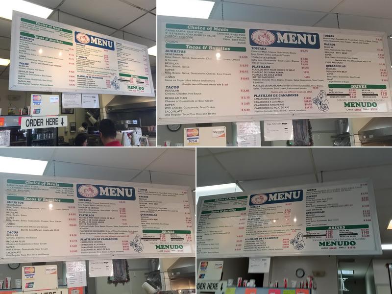 Taqueria Eduardo II Menu