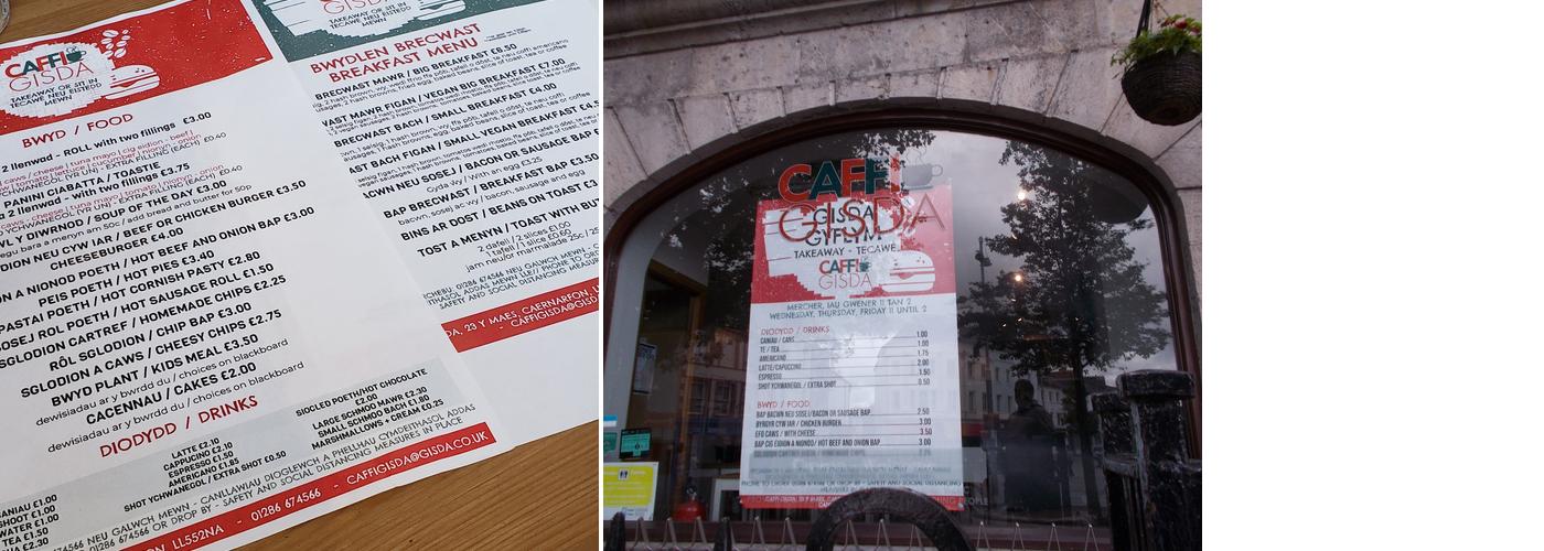 Caffi Gisda Menu