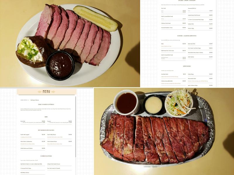 Emil Villa's California BBQ Menu