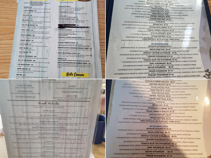 Beach House Restaurant Menu