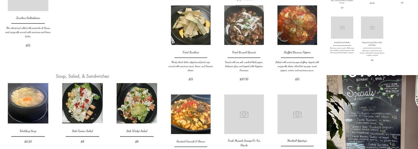 Storms Restaurant & BYOB Menu