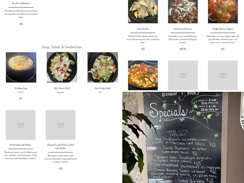 Storms Restaurant & BYOB Menu