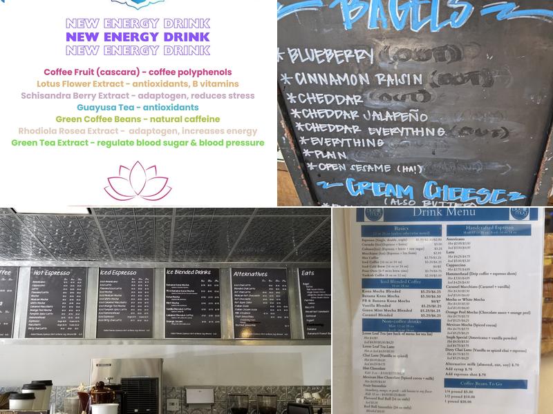 Blue Mug Coffee & Tea Menu