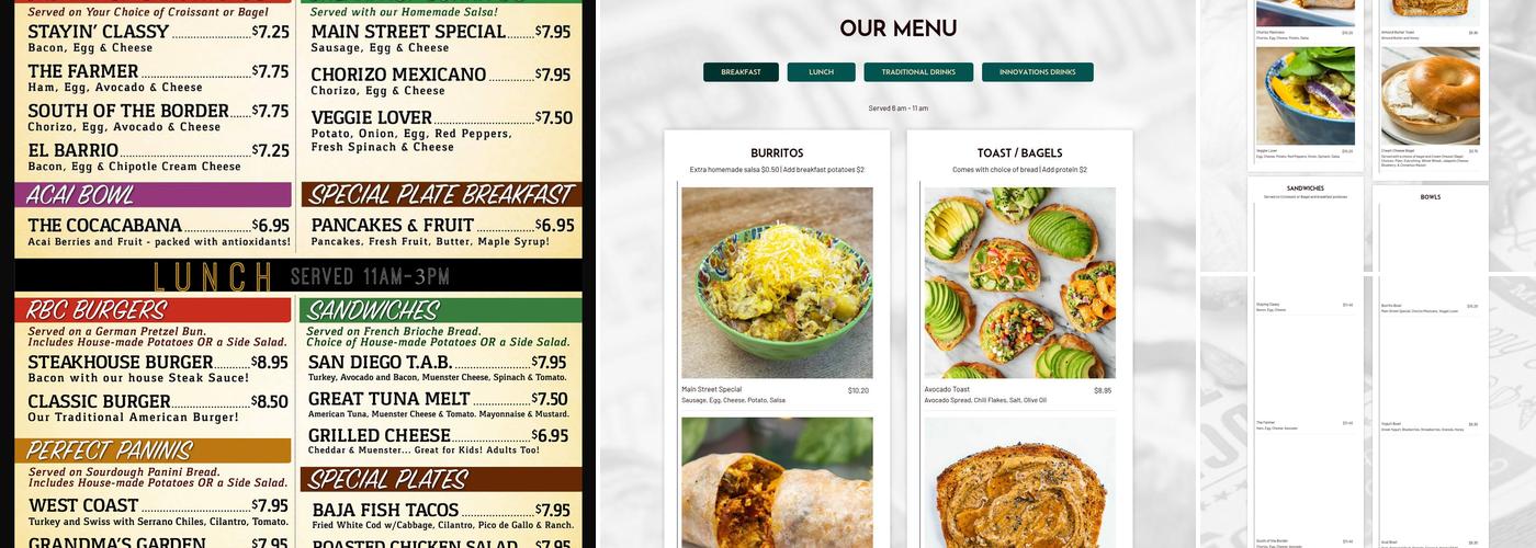 Ryan Bros. Coffee Menu