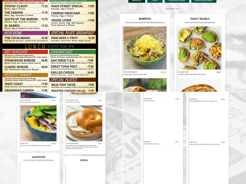 Ryan Bros. Coffee Menu