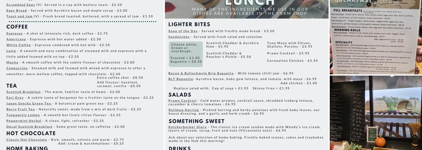 Ayrshire Food Hub Menu