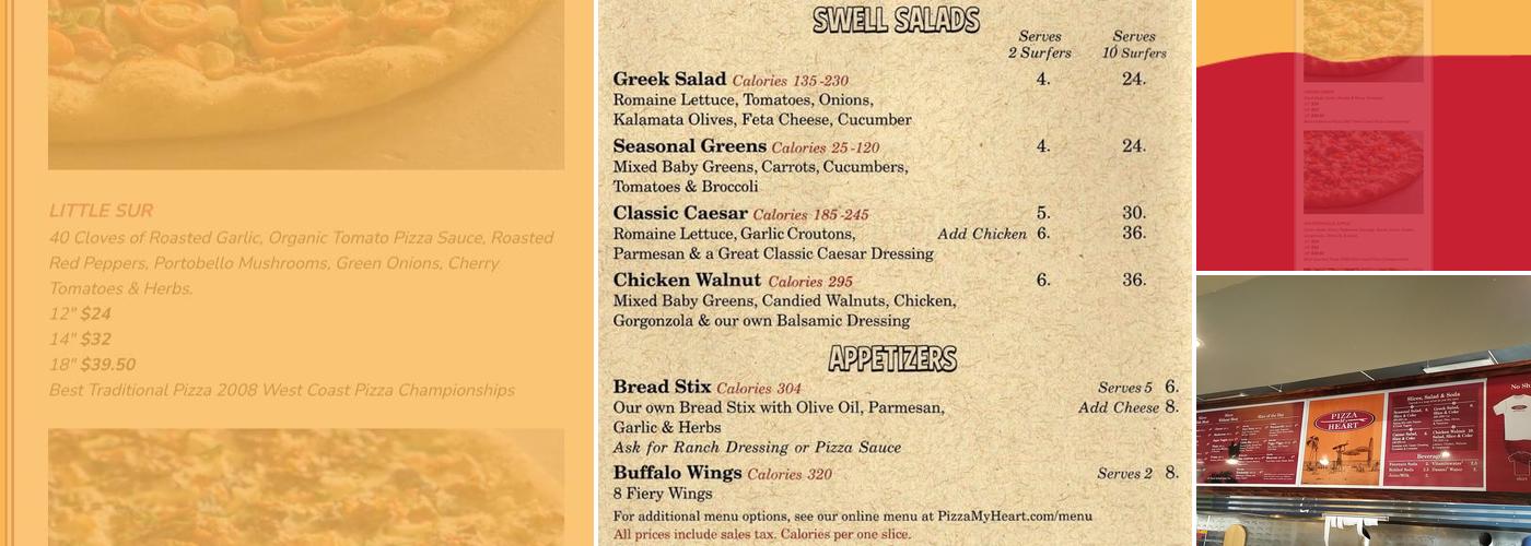 Pizza My Heart Menu
