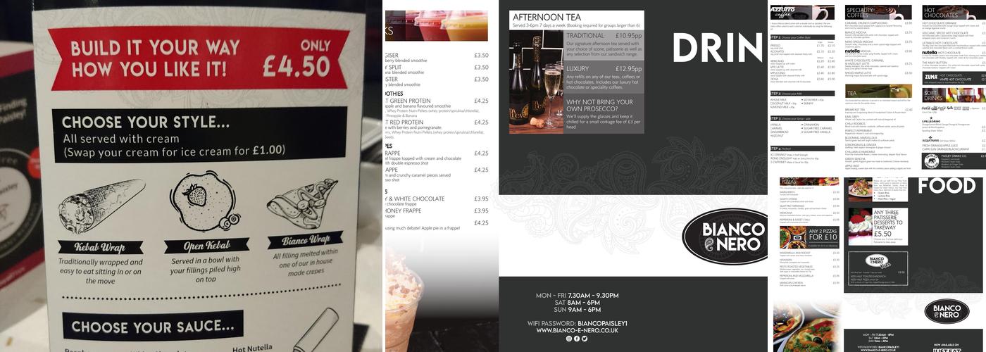 Bianco E Nero Menu