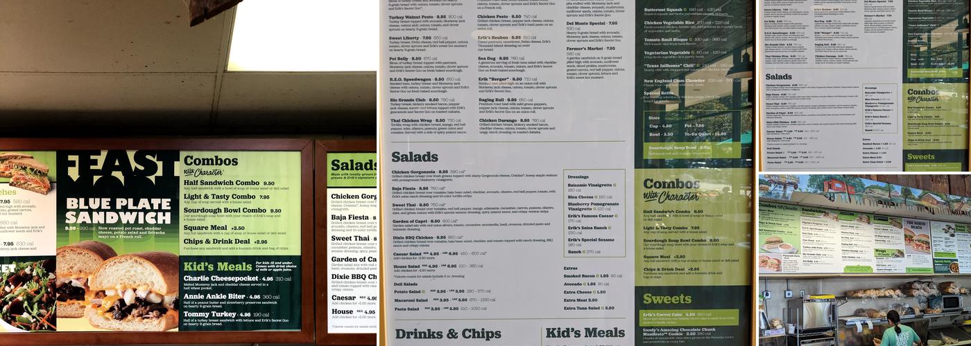 Erik's DeliCafé Menu