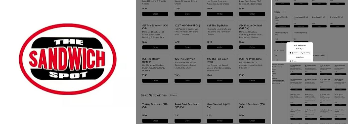 The Sandwich Spot Menu