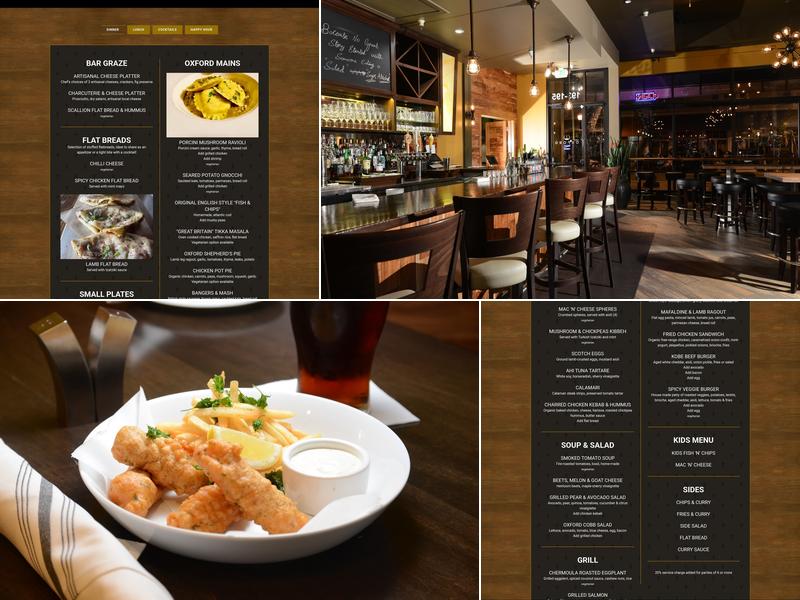 The Oxford Kitchen and Gastropub Menu