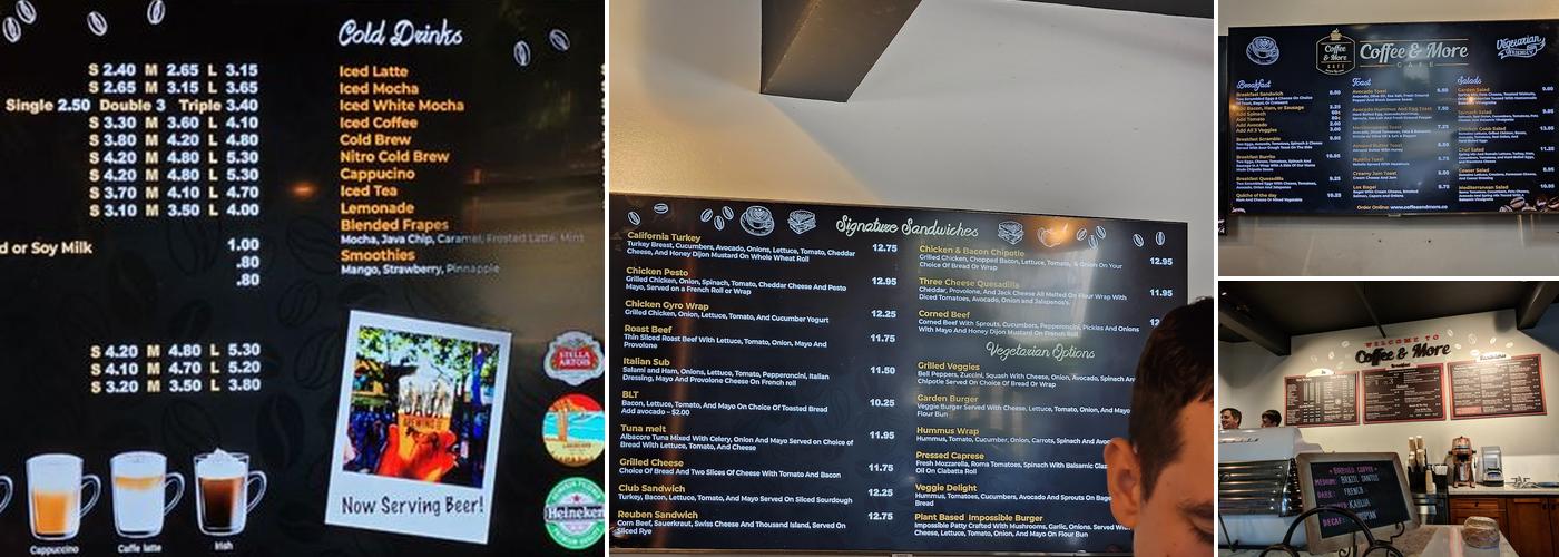 Coffee & More Cafe Menu