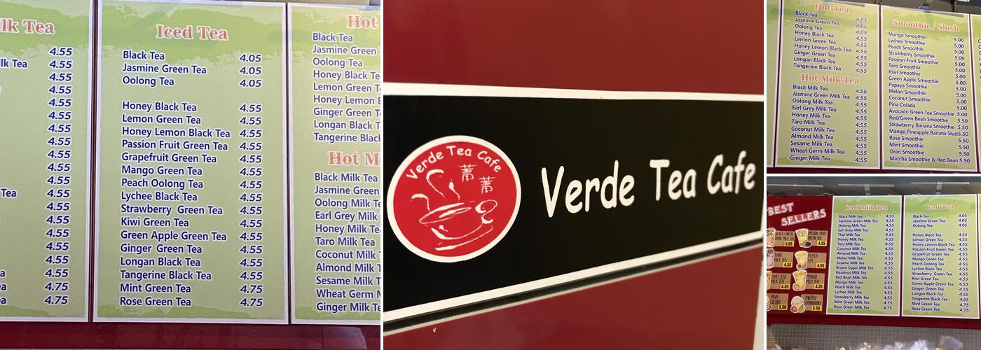 Verde Tea Cafe Menu