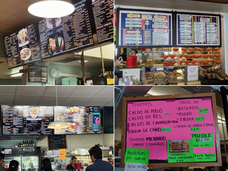 Garcia's Taqueria Menu
