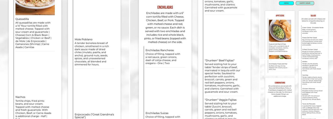 Fiesta Del Mar Too Menu