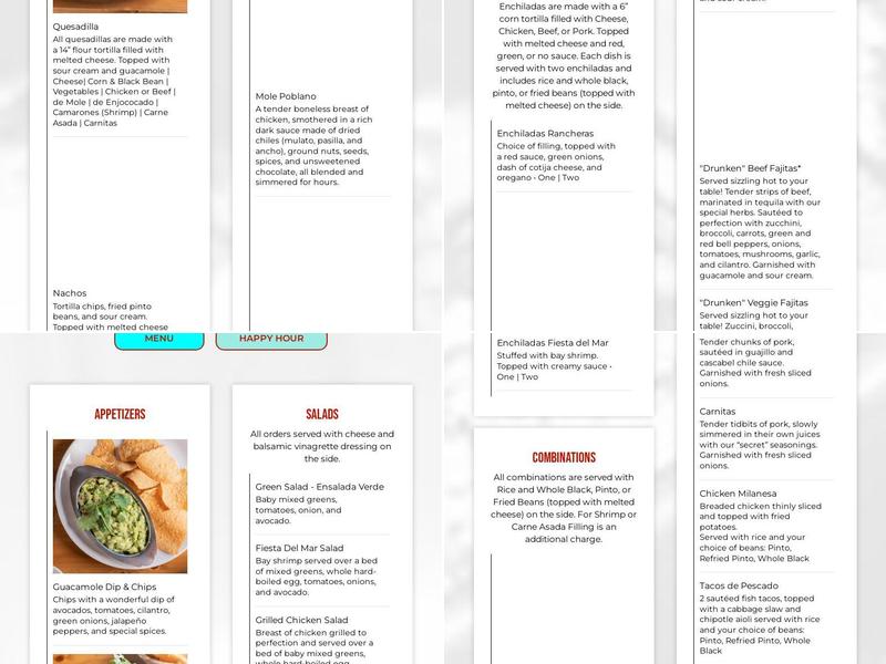 Fiesta Del Mar Too Menu