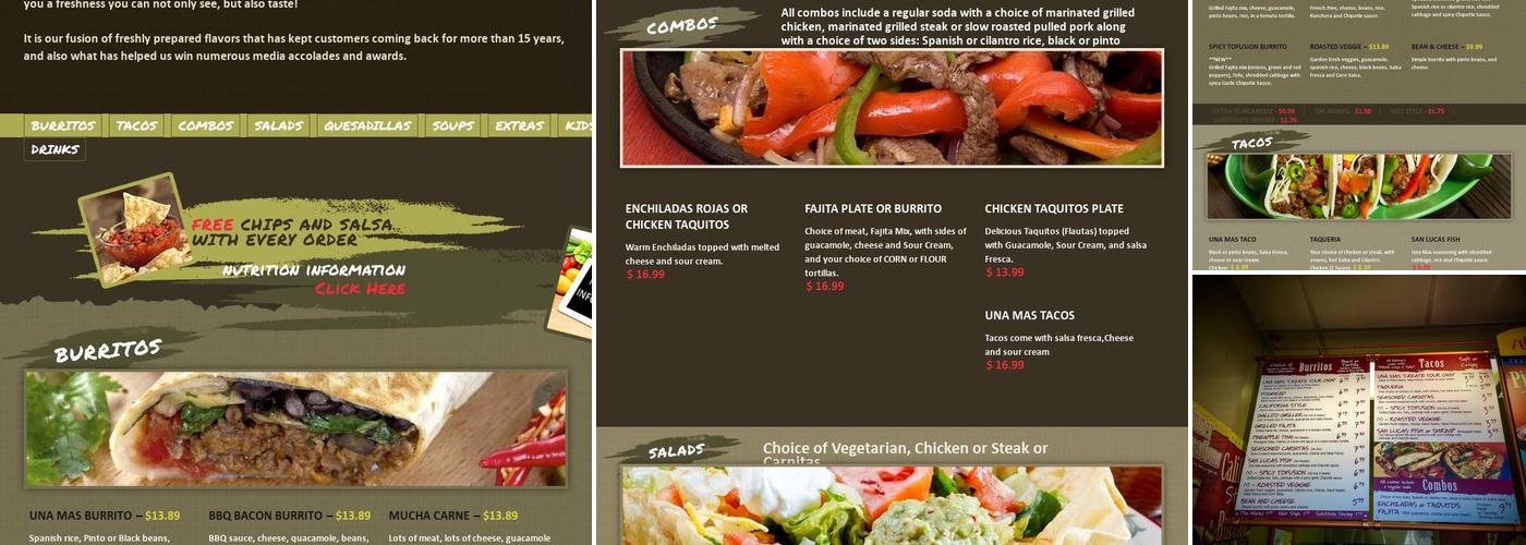 Una Mas Menu