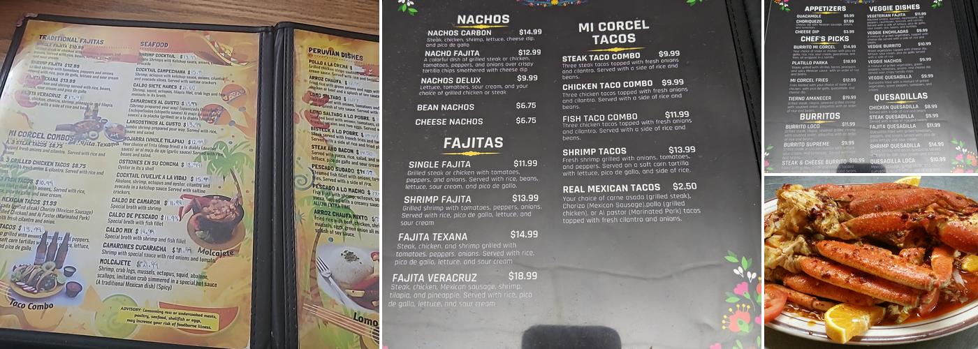 Mi Corcel Menu