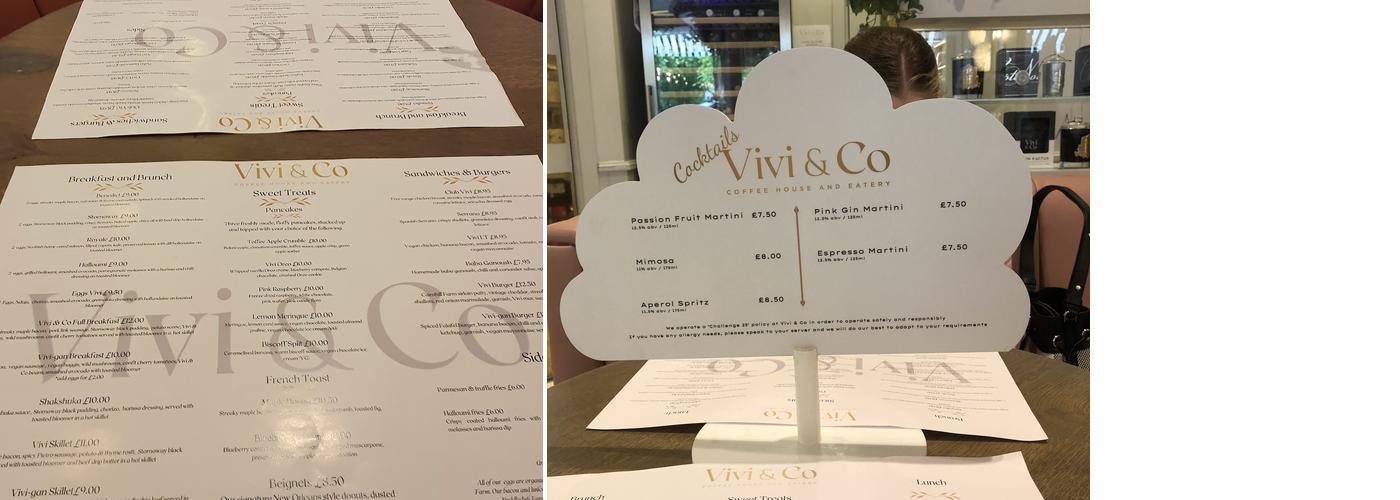 Vivi and Co Menu