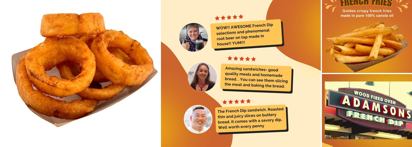 Adamson's French Dip Menu