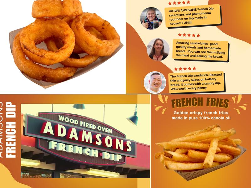 Adamson's French Dip Menu