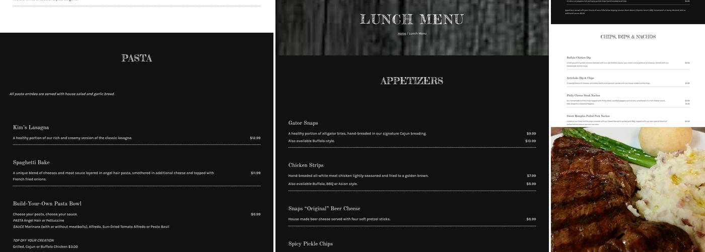 Snaps Menu