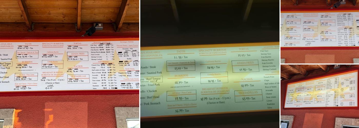 La Estrella Tacos #2 Menu