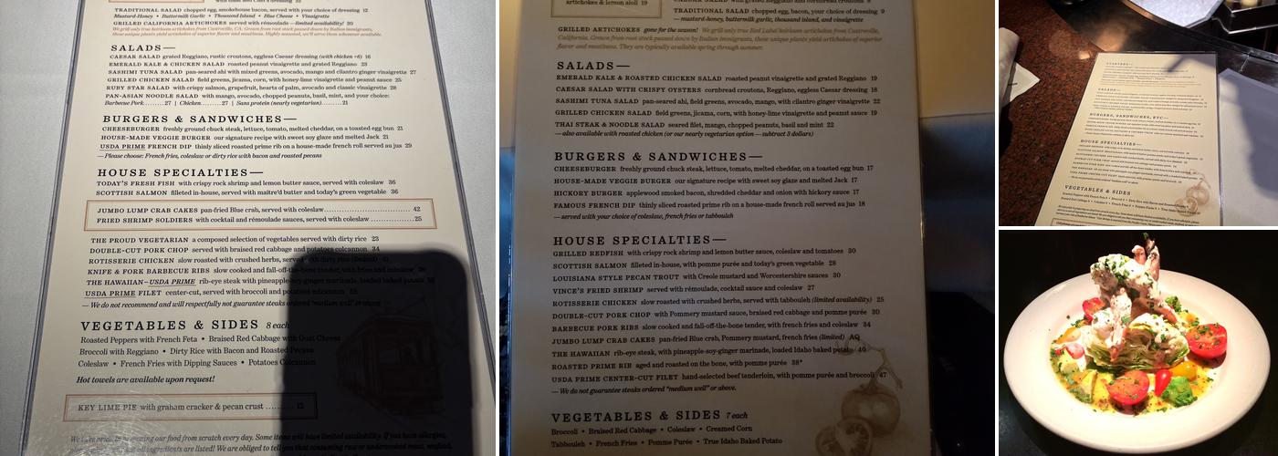 Houston's Menu