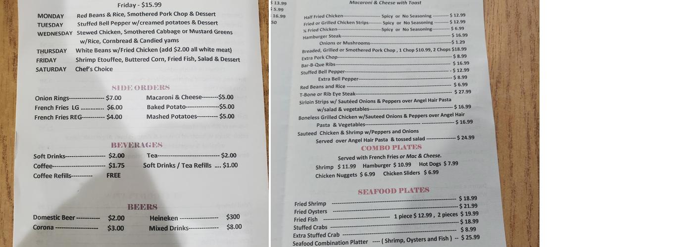 Frazier's Connection Menu