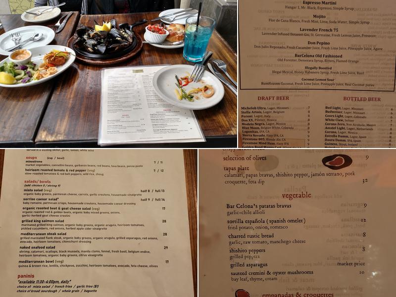 Sorriso-Bar Celona Menu