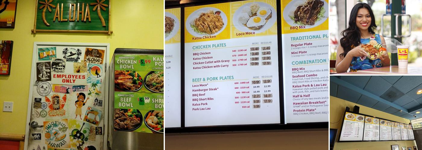 L&L Hawaiian Barbecue Menu