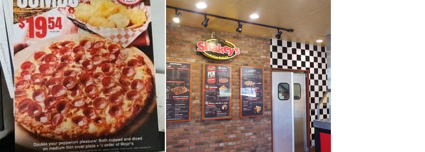Shakey's Pizza Parlor Menu