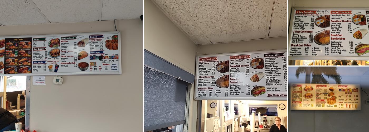 Imperial Burgers Menu