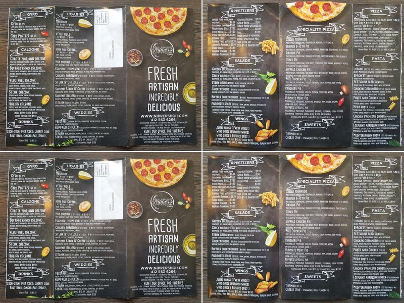 Little Nippers Pizza Menu
