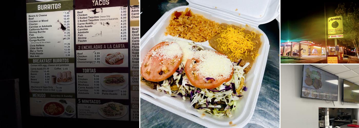 Alvaro's Mexican Food Menu