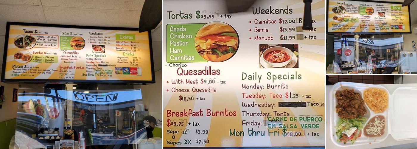 RIVERAS FRESH TACOS Menu