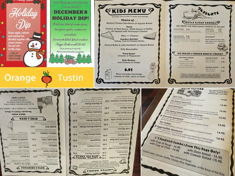 Rutabegorz Menu